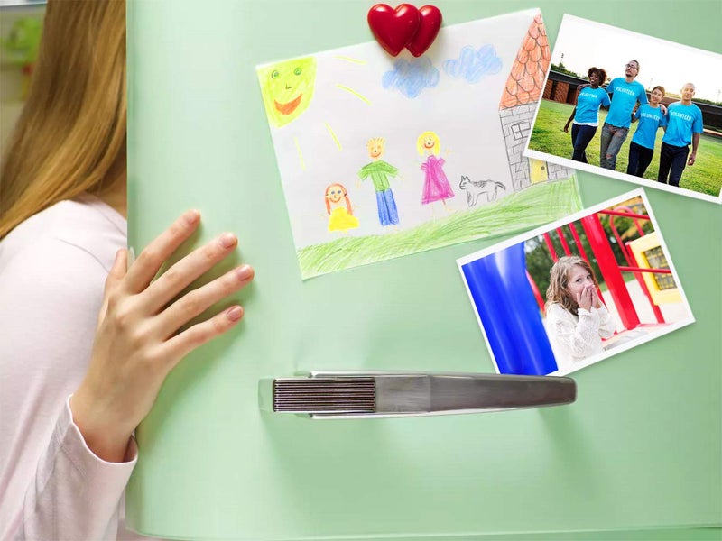 Mositear 10 Pack 4"x6" Premium Super Slim Magnetic Picture Pockets Frames Holds 4 x 6 inches Photo for Refrigerator Frameless Design - Image 5